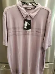 NWT Travis Mathew Come Out Swinging Polo | 2XL | Heather Arctic Dusk (Lavender)