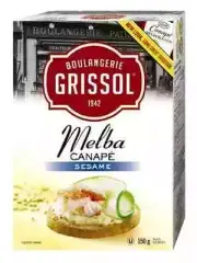 8 X Boulangerie Grissol Melba Canape Sesame Crackers 150g Each; Free Shipping