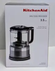 Brand New ~ KitchenAid Mini Food Processor 3.5 Cup Liquid Graphite KFC3516QG