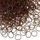 1000 Mini Rubber Bands Soft Elastic Bands for Kid Hair Braids Hair (Dark Brown)
