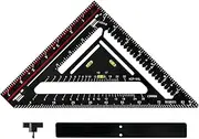 Measuring Ruler, 45 and Layout Tool, Multifunctional Foldable Triangle Ruler, Triangle Ideal for Woodworking and Carpentry Projects at Home, Silver, 1 Piece
