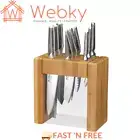 Global Ikasu X 10 Piece Knife Block Set, Made in Japan, Bamboo Storage Block