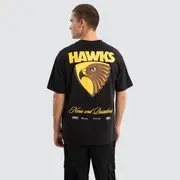 [Nena and Pasadena AFL] Hawthorn Hawks AFL Season Tee Jet Black
