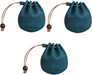 STOBOK 3pcs Elegant Leather Storage Pouch Coin Purse Key Bag Lightweight and Slim for School or Work