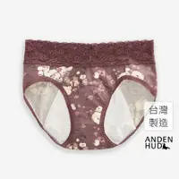 在飛比找蝦皮商城優惠-【Anden Hud】定格花語．蕾絲中腰生理褲(椰褐-乾燥桔