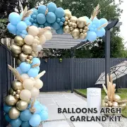 167Pcs Blue Balloon Garland Arch Kit Reusable Birthday Balloon Set Latex tegoz