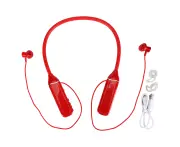 Bluetooth Neckband Headphone Led Power Display Memory Card Playback Earbuds Headset With Rgb Backlight Red