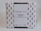 Tommy Hilfiger 100% Cotton King 4 Piece Sheet Set Anchor Print Nautical NEW