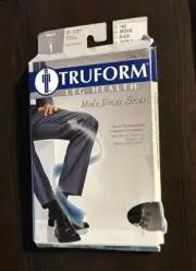 Truform 1942BL- M Compression Dress Socks Men's Black 8-15mmHg - M ~ NEW IN BOX