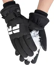 [Generic] Windproof Winter Gloves, Winter Gloves, Thermal Motorcycle Gloves, Non-Slip, Touch Screen, Water- Mittens for Cold Weather for Skating, Riding, Hiking, Mountaineering