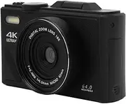 4K Digital Camera for Photography, 64MP UHD Autofocus Vlogging Camera with 3 Inch Flip Screen, 18X Zoom Compact Travel Camera, Anti Shake, for Travel Photography Vlogging (Black)