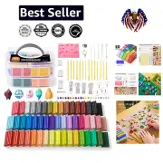 Ultimate 50-Color Oven-Bake Polymer Clay Kit - 19 Tools & 10 Accessories