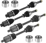 Front Rear Left and Right CV Axle shaft & Wheel Bearing Set for Polaris Sportsman 400 450 500 700 800 2007-2012, Replace 1332881 1332656 1332935 1332471 - Full Set