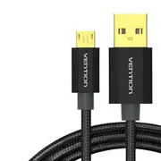 Vention Micro USB 2.0 Data Line Charger Cable for Samsung Galaxy S4 Huawei Android Phone 24 BLACK