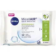 NIVEA MicellAIR Biodegradable Cleansing Wipes 25 pack