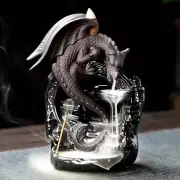 1Pc Ceramic Vintage Dragon Backflow Incense Burner, Home Decor, Tabletop Decor,