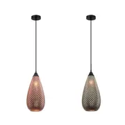 RICTUS Glass Tear Drop with Quadrilateral Segments Pendant Light