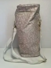 Chico's Beige Snow Leopard Insulated Wine Bag Tote Bottle Storage $29.50 NWT