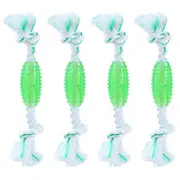 4PK Paws & Claws Fresh Breath Pet Dental Rope Mint Flavour 20cm Assorted