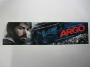 ARGO Movie Poster Header Sign 5" x 20" PROMO AD Ben Affleck Best Picture Winner
