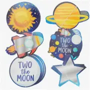 Galactic Adventure Party Kit: 24-Piece 3D Hanging Outer Space Decorations for an