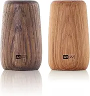 AdHoc Yoko Pepper and Salt Shaker Set, 7.5cm, Oak Wood