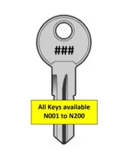 Fits Thule Roof Rack - Pod - Ski Rack - N001 to N200 - 001-200 - Replacement Key