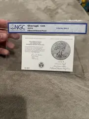2019 S ENHANCED REVERSE PROOF SILVER EAGLE COA ONLY, Graded CERTICATE NGC 9317