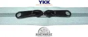 YKK Nylon Coil Zipper Tape #10 Dusty Blue 25 yards with 25 Black Zipper Sliders