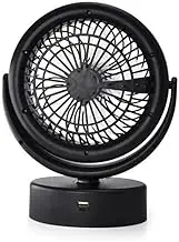 Canbe Portable 360° 30LEDs Fan Travel Rechargeable USB Clip On Desk Fan With Light