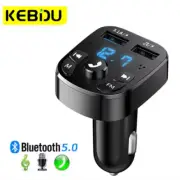 Car Fm Transmitter Bluetooth 5.0 Aux Handsfree Wireless Car Kit Dual Usb Car