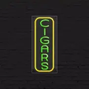 Cigars Sign for Business Displays | LED Flex Neon | 13"W x 32"H x 1"D