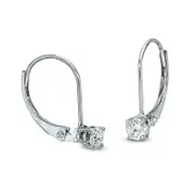 0.25 CT. T.W. Certified Diamond Solitaire Drop Earrings in 14K White Gold (I/I3)