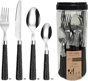[Amefa] 2260AAT000C40 Paille 24-Piece Cutlery Set Stainless Steel Black