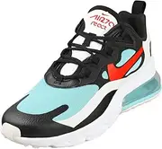 [Nike] Womens Air Max 270 React Running Trainers DA4288 Sneakers Shoes (UK 4.5 US 7 EU 38, Black Chile red Bleached Aqua 001) 001