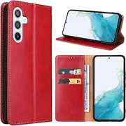 GoshukunTech Case for Samsung Galaxy A54 5G,for Samsung Galaxy A54 5G Wallet Case[6.4 inch] Magnetic Wallet Case Leather Flip Folio Cover with Card Slots for Samsung Galaxy A54 5G-Red