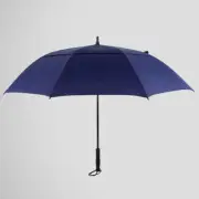 (Navy Blue)Automatic Sunshade Umbrella Double Layer Breathable Business Umbre