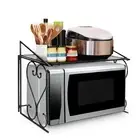 Microwave Shelf Spice Stand Microwave Oven Rack for Countertop Office Pantry