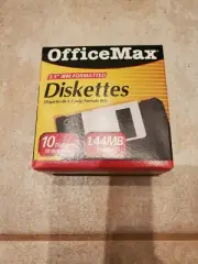 OfficeMax 3.5" IBM Formatted Floppy Diskettes 1.44MB OM98535 (10 Count)