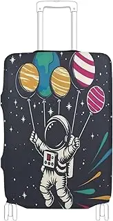 [Joisal] Planets Shaped Balloons Luggage Covers Tsa Approved Fit 18-32 Inch Luggage, Suitcase Accessories, Astronaut Balloons, XL 29-32 in
