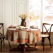Elrene Home Fashions Autumnal Harvest Jacquard Tablecloth, 60 x 84 Oval