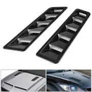 Car Hood Vent Pair Vents Air intake Scoop Bonnet Louvers Spoiler Trim 16.7"x4.5"