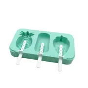 Pineapple Strawberry Silicone Ice Cream Mould Popsicle Sticks Summer DIY Ice Cube Mold Ice Cube Maker Popsicle Box