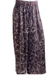 Adrianna Papell Pants Womens Size L Copper Mocha Harem Boho Flowy Pull On New