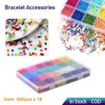 500PCS 3MM GLASS BEADS DIY BRACELET NECKLACE JEWELRY ACC