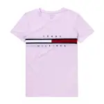 【TOMMY HILFIGER】TOMMY 經典刺繡文字LOGO圖案短袖T恤-女-粉色(平輸品)