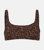 [The Upside] The Upside Biarritz Rory leopard-print sports bra AU 14 multicoloured