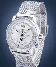 Zeppelin Dual Time Men's Watch 100 Years Silver Dial Bracelet 7640M-1