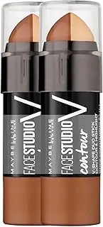 Maybelline New York Twin Pack Face Studio Contour Duo Stick Highlighter Bronzer Medium