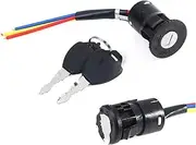 Ignition Key Switches 2 Wires Ignition Switch with 2 Keys On-Off Lock for Electrical Scooter ATV Pocket Bikes Motorcycle Motorbike ATV Quad Bike 1Set Ignition Barrel Key Switch(Type 3)